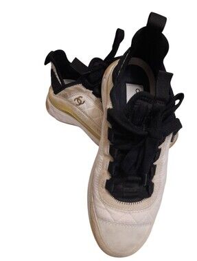 Authentic Chanel CC Quilted Sneakers